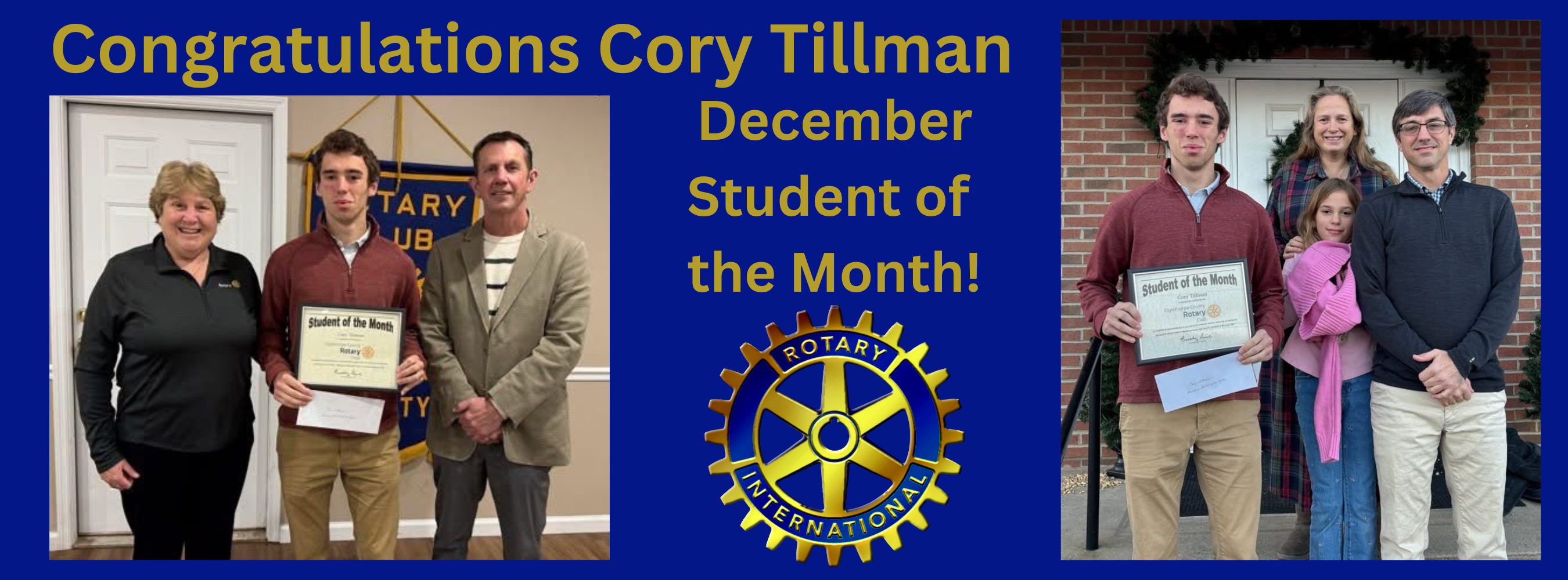 Rotary December Student of the Month