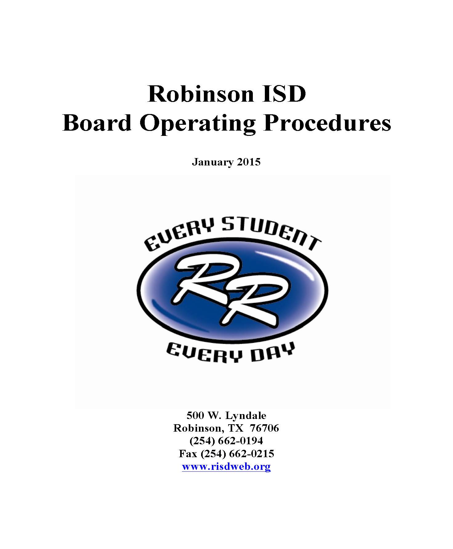 RISD Board Operating Procedures Page 1