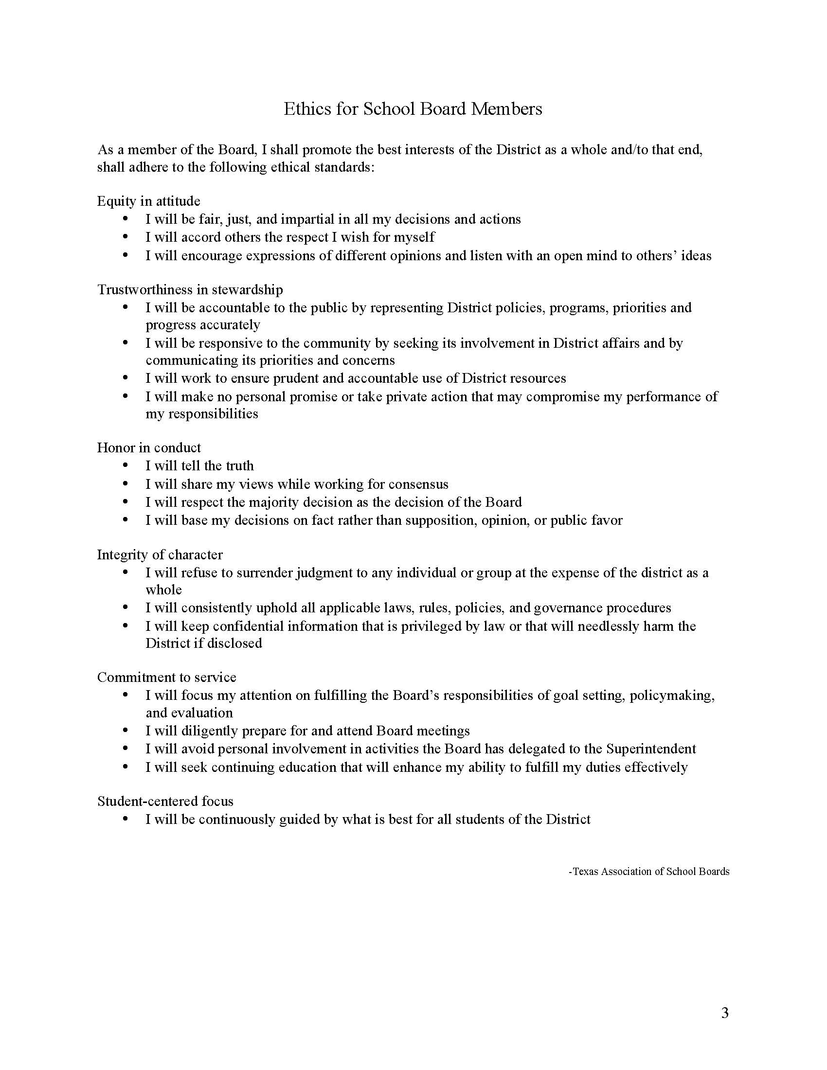 RISD Board Operating Procedures Page 3