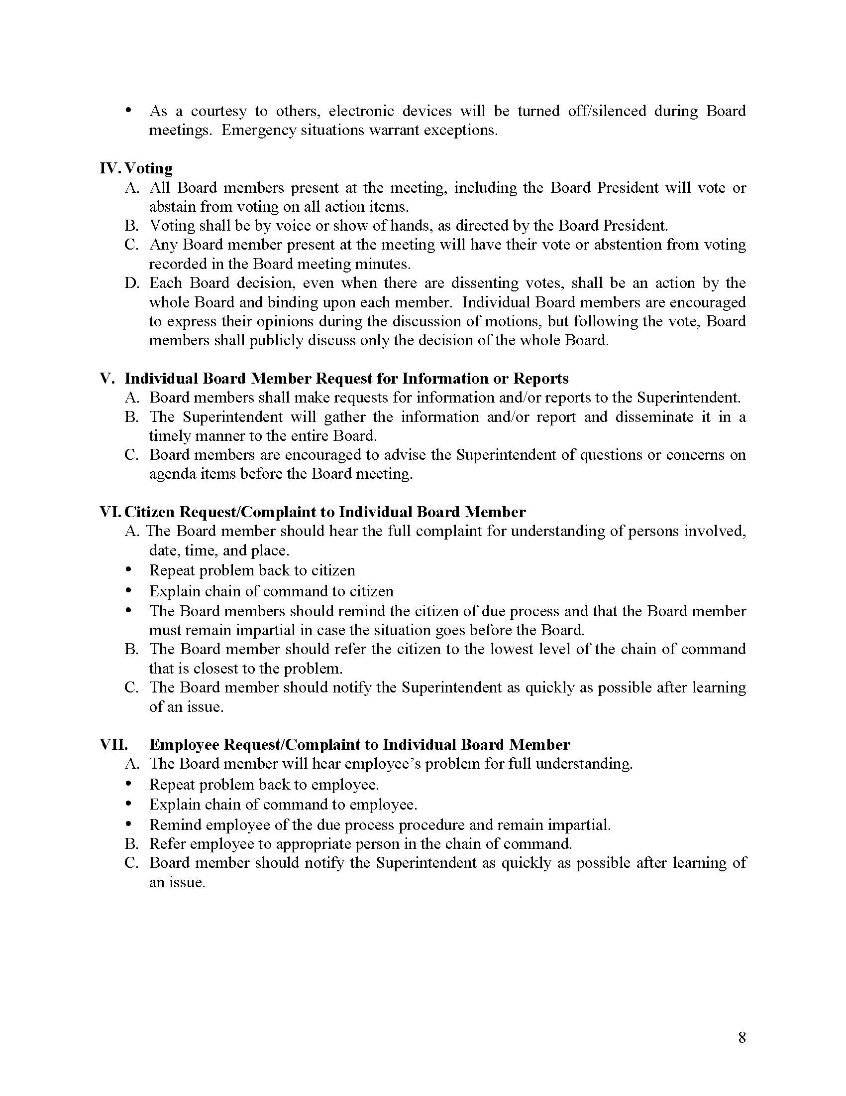 RISD Board Operating Procedures Page 8