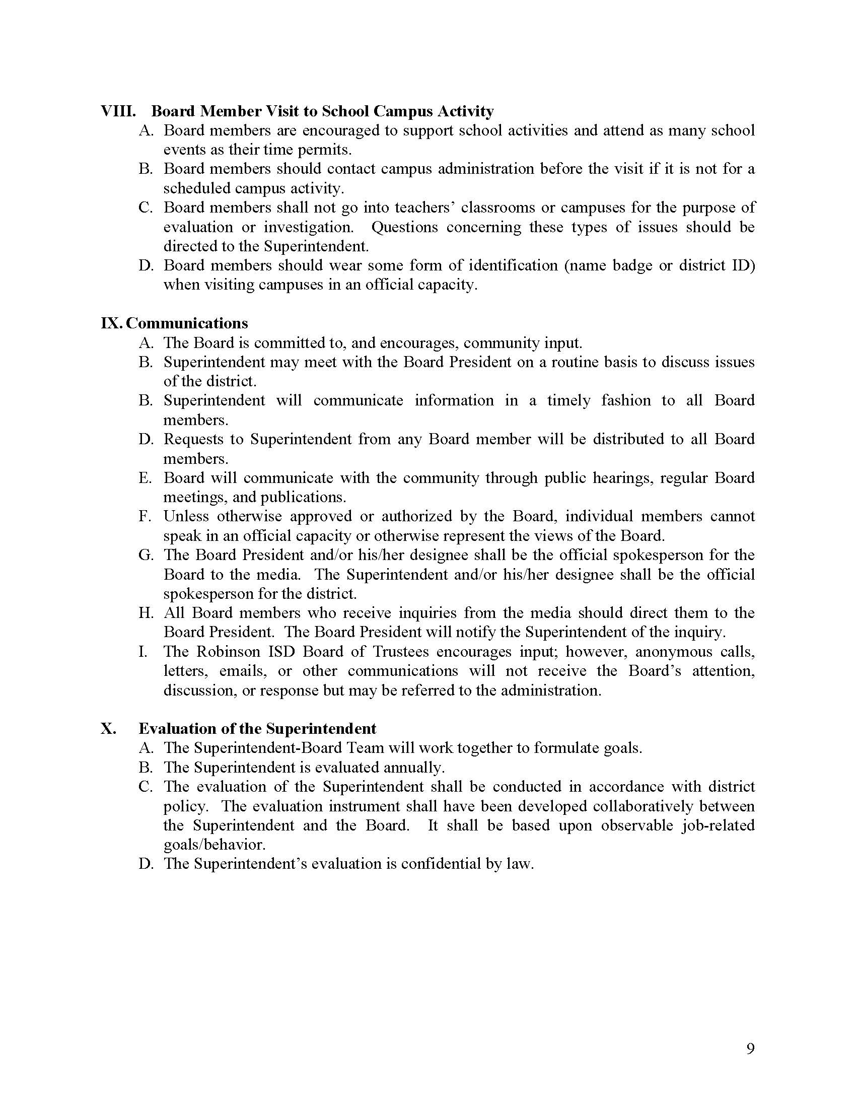 RISD Board Operating Procedures Page 9