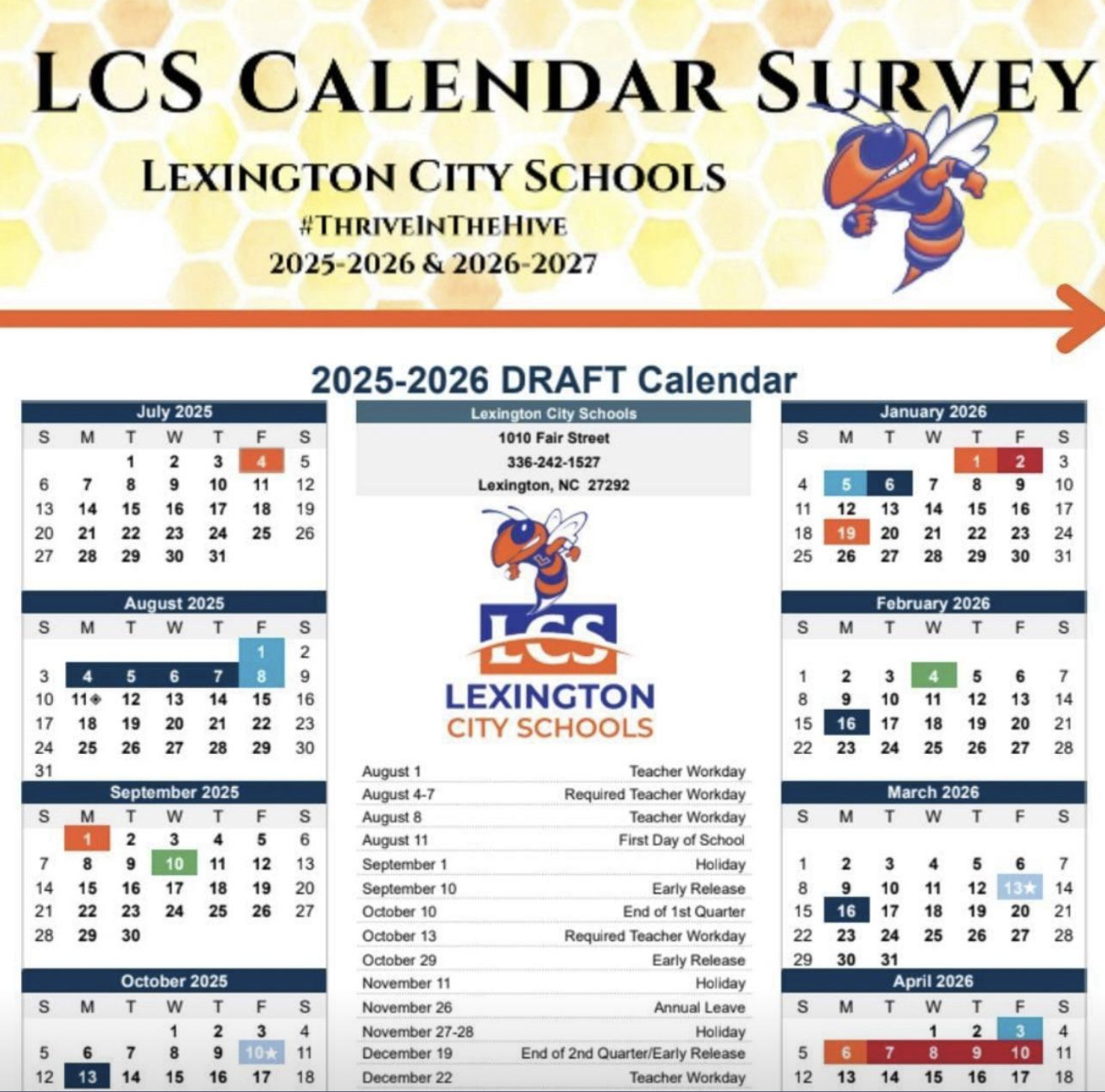 LCS Calendar Survey