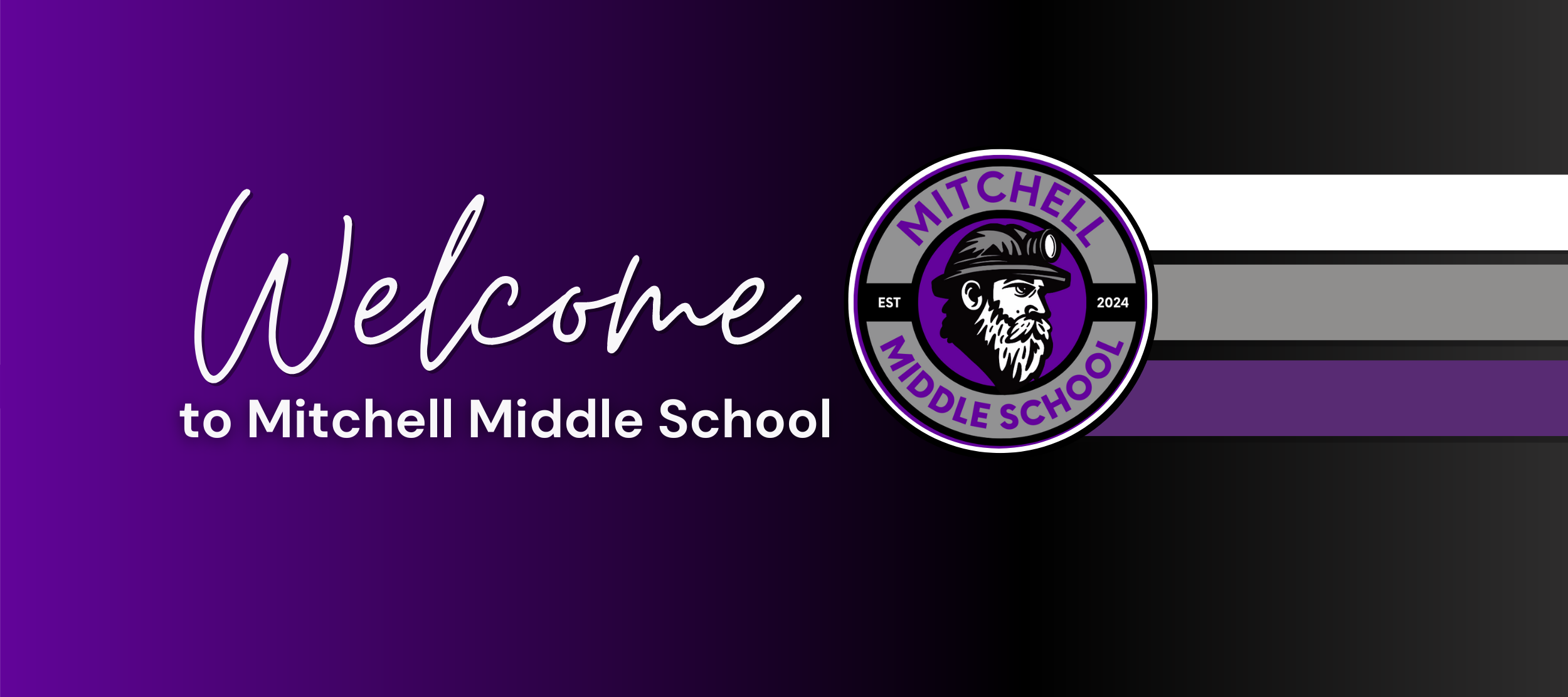 Mitchell Middle School welcome banner