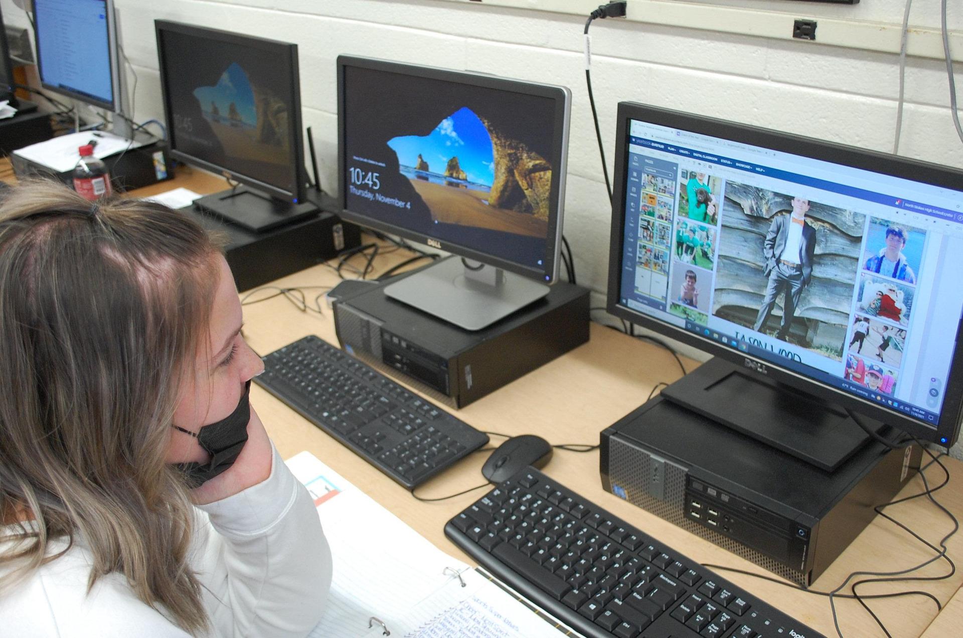 students working in classroom