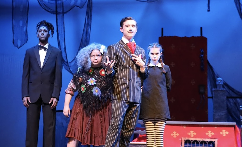 Addams Family School Play with students acting