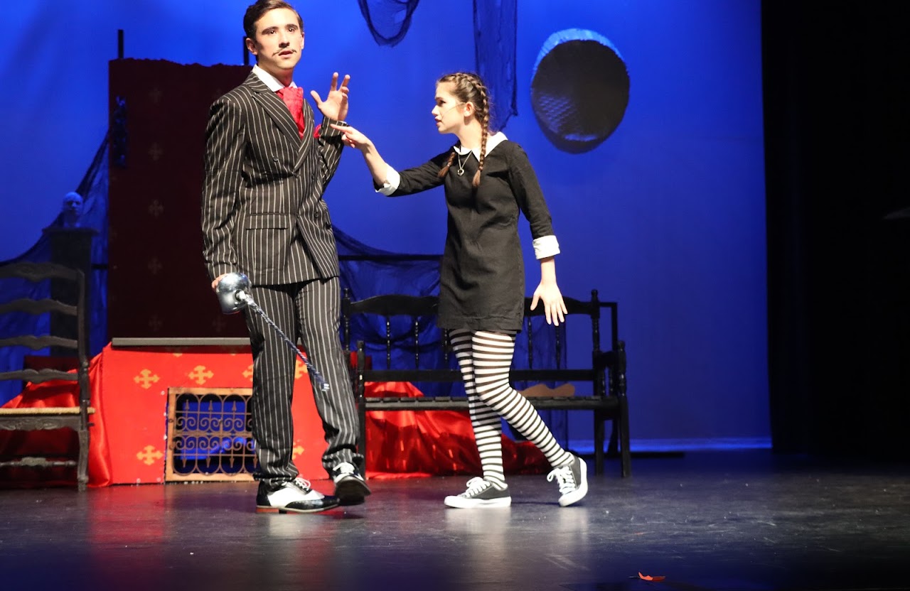 Addams Family School Play with students acting