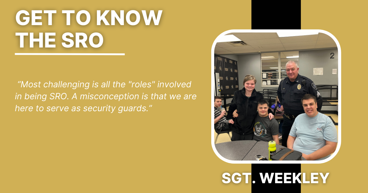 Sgt. Weekley with students