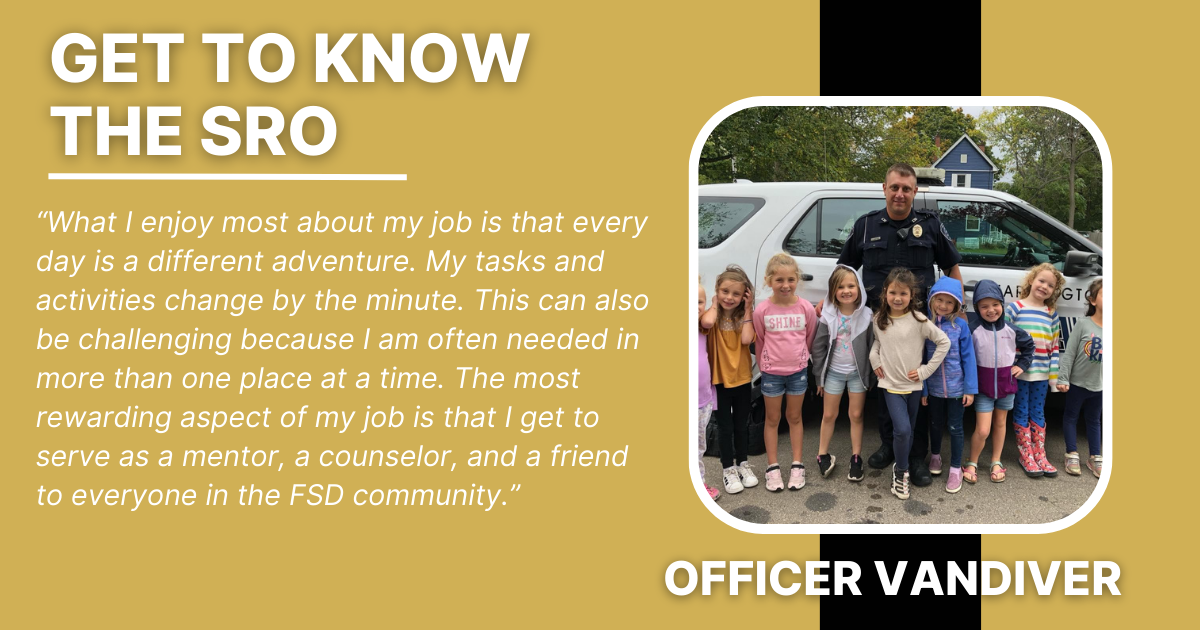 Officer Vandiver with students