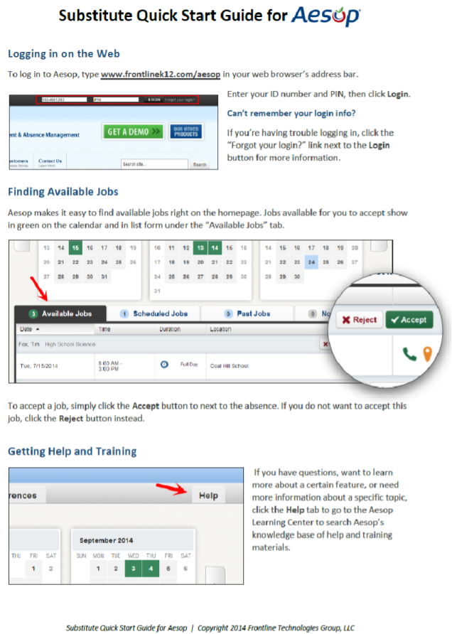 Aesop quick guide for subs
