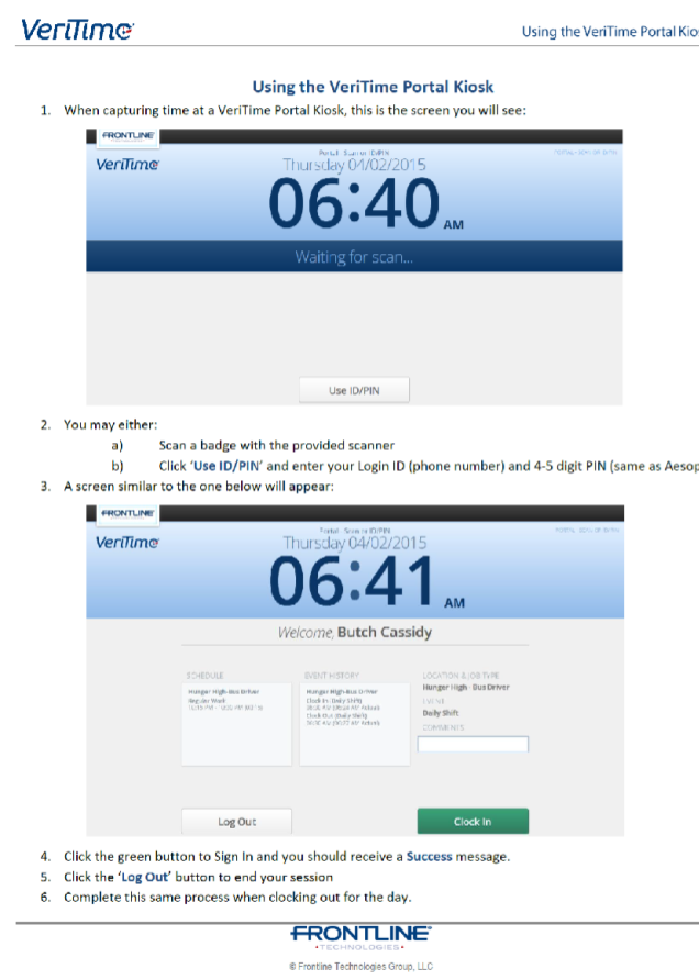 VertiTime instructions