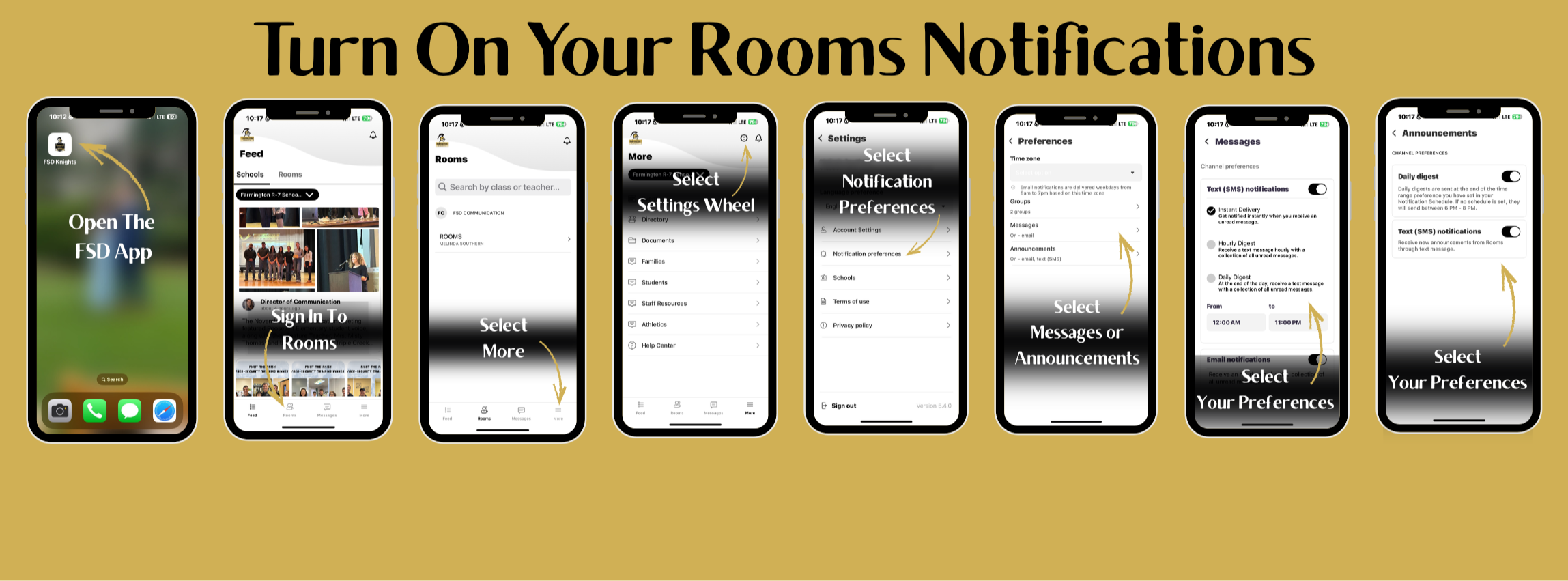 How To Turn On your Rooms Notifications Graphic