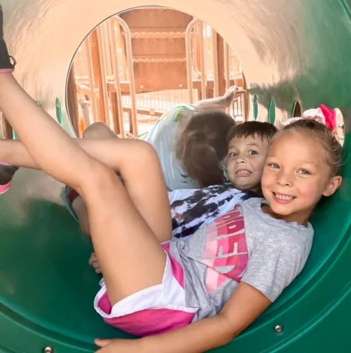 kids playing in the playground