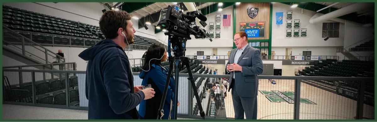 Behind the scenes of an interview