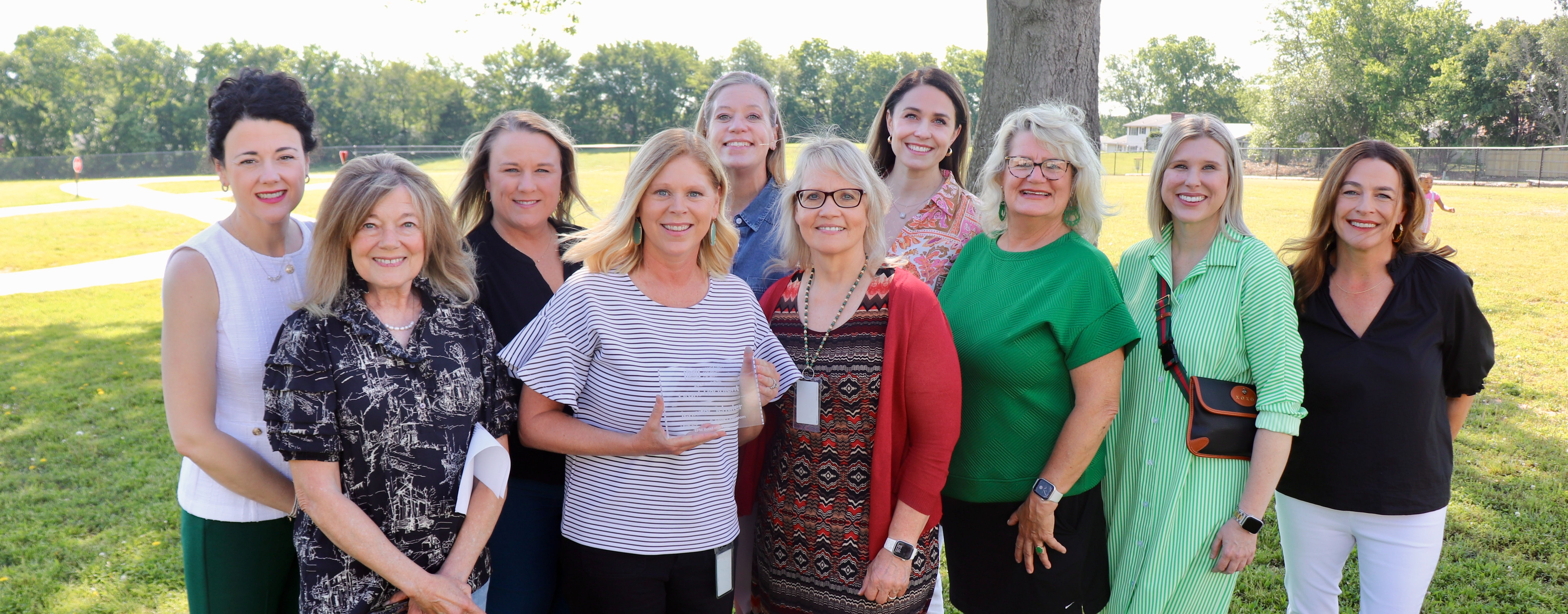 Education Foundation of Muskogee presenting a grant during the 2024 Grant Patrol. Grants fund classroom teachers' projects that benefit their students.