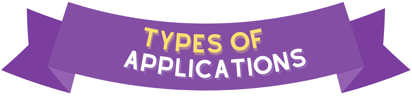 types of applications banner
