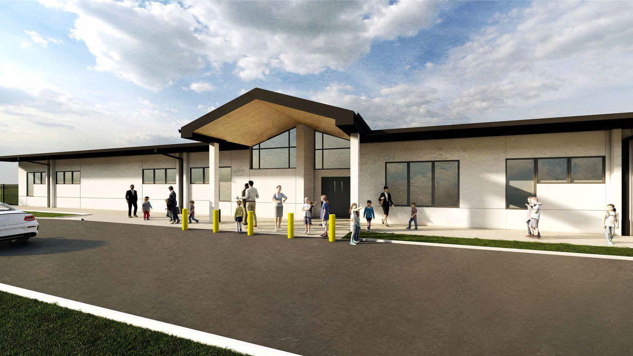 Rendering of new classroom building