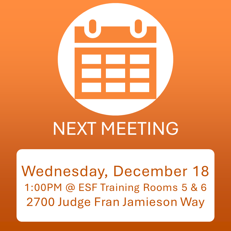 Next Meeting Wednesday, December 18, 2024 at 1:00PM