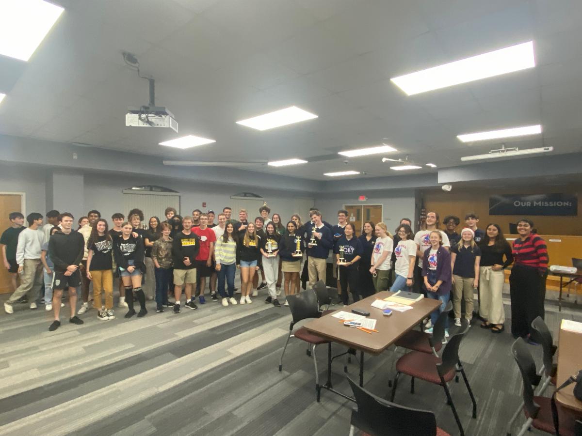 students gathered for picture