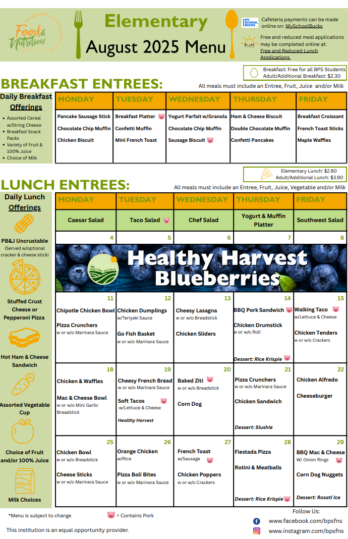 Aug Menu 