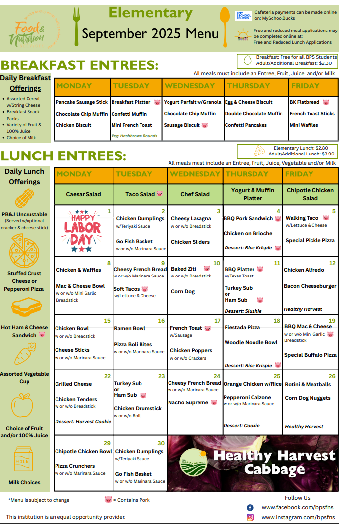 Sep Menu 