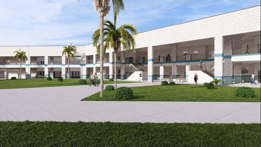 Bayside Senior High School Classroom Addition Concept Rendering
