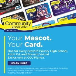 Show Your Spirit with every swipe. Get your favorite Mascot Debit Cards. There's one for every High School, Adult Ed, and Brevard Virtual. Exclusively at CCU Florida 