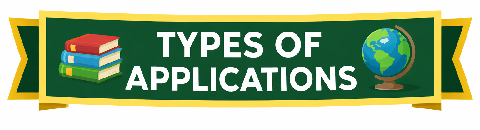 types of applications banner