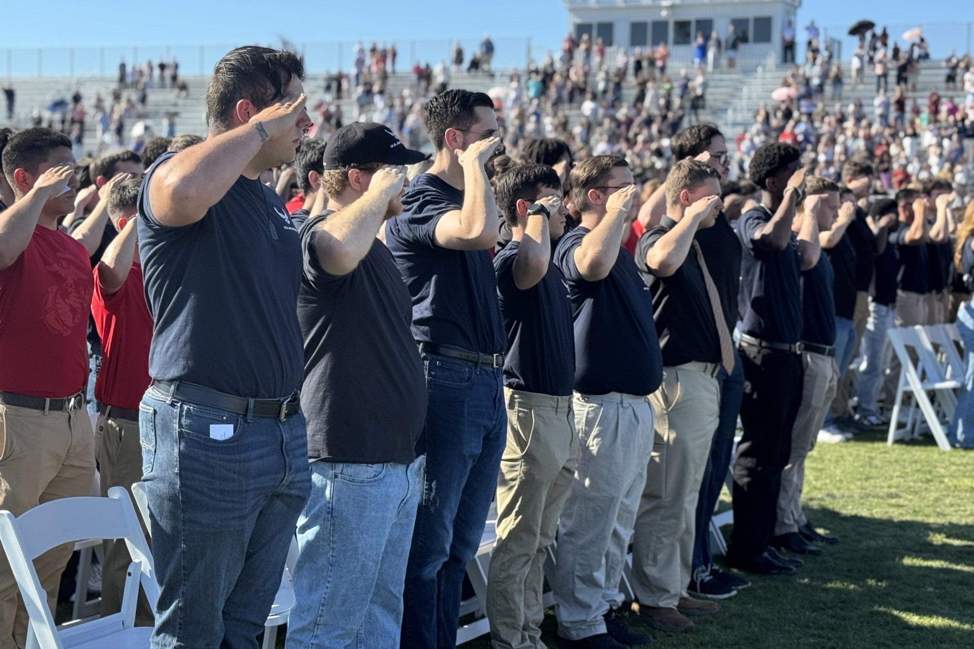 Enlistees at Enlistment Ceremony