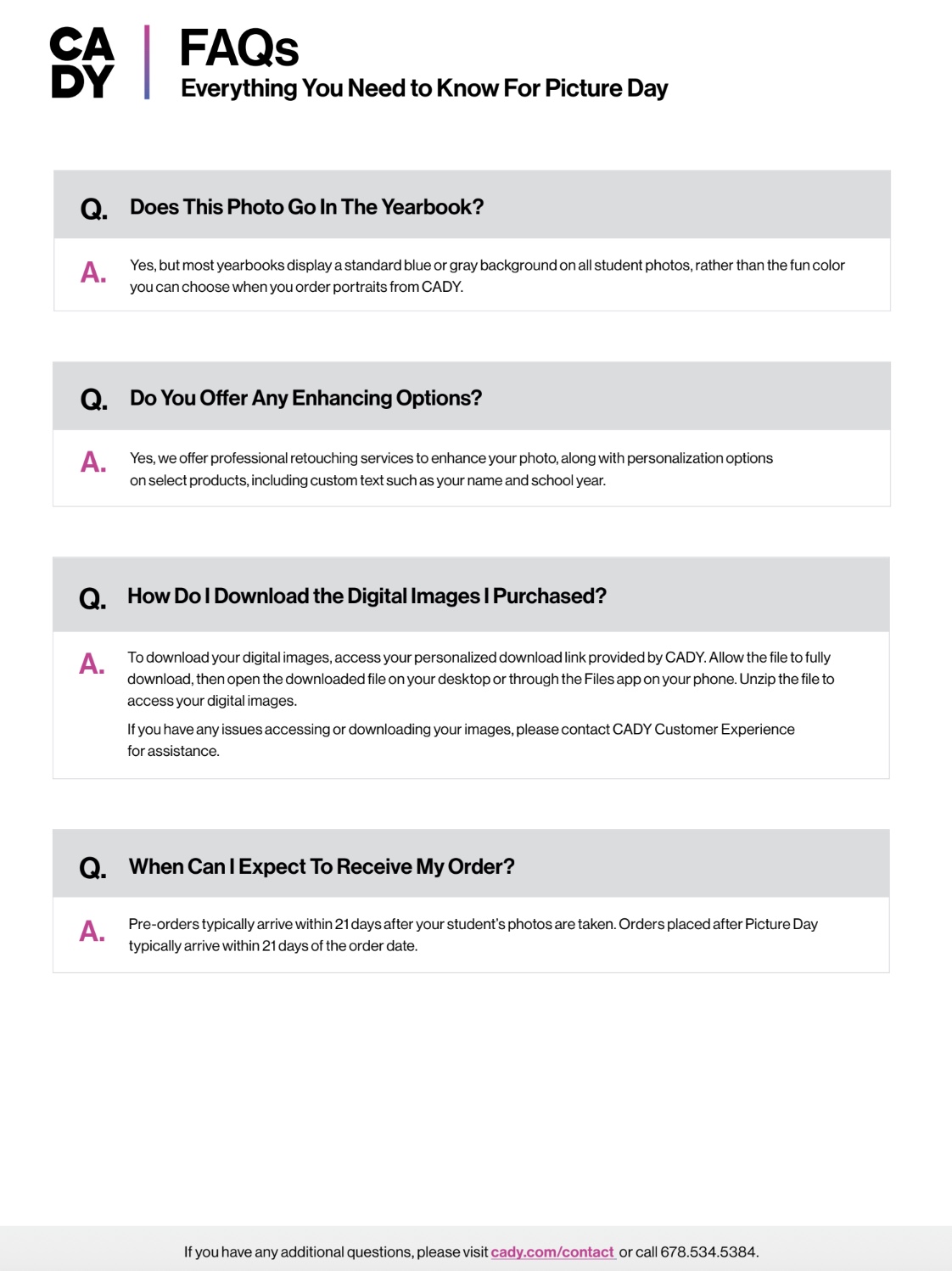 FAQs See PDF for more Details