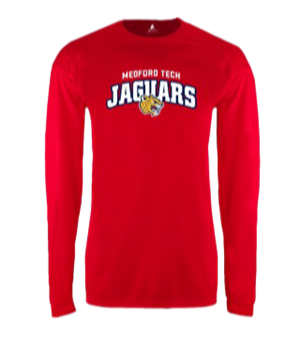 Long sleeved red shirt with Jaguar Logo