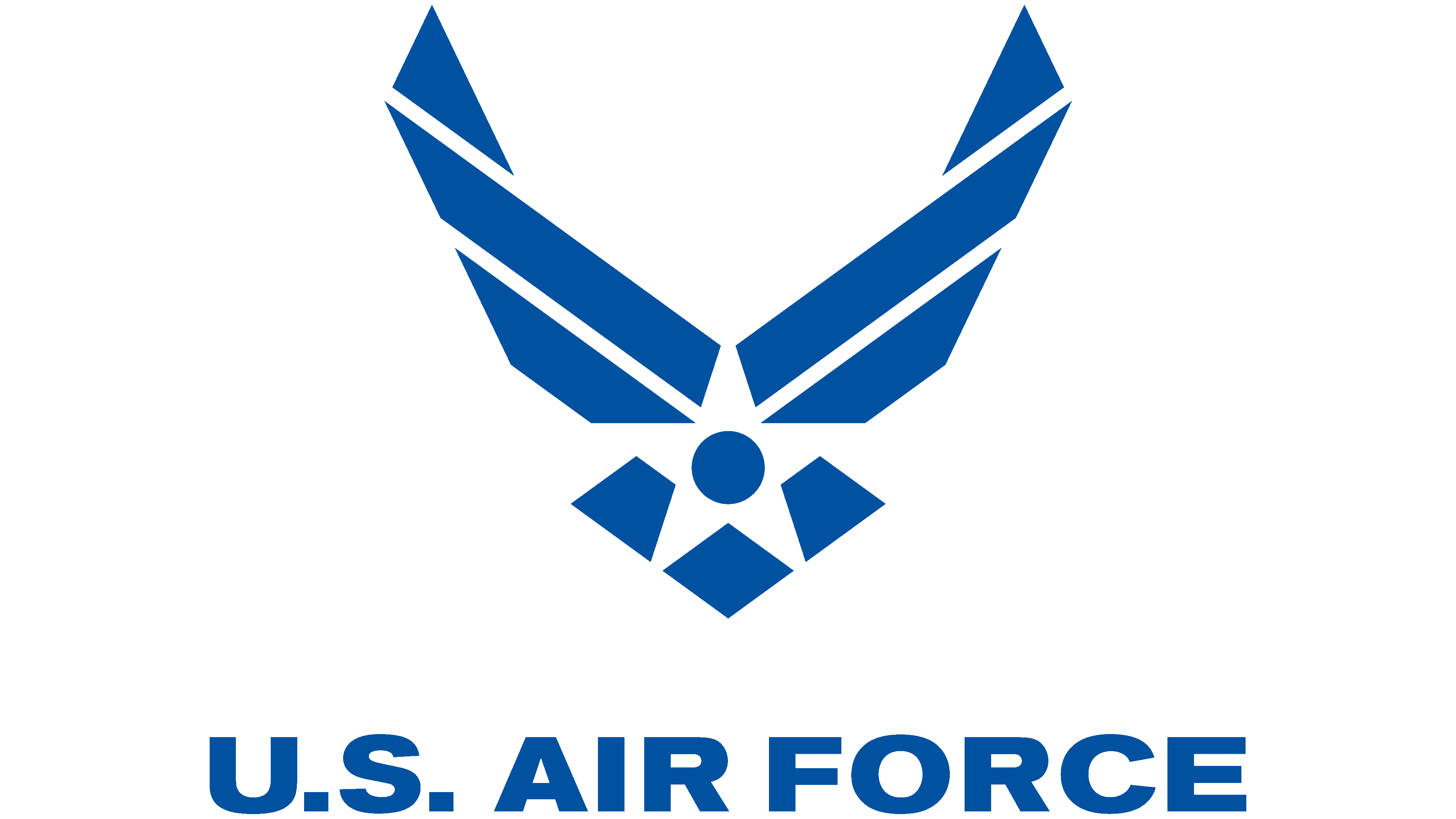 white and blue air force wings logo