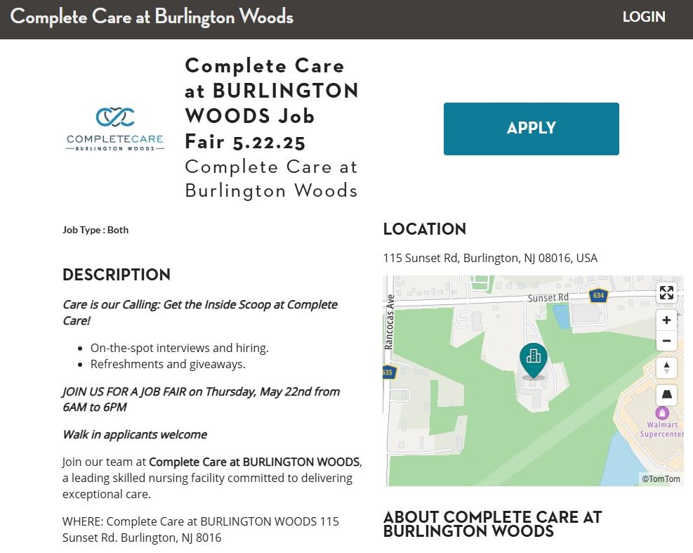 Complete Care Care Career Fair Information