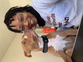 Alexis Bowman and dog