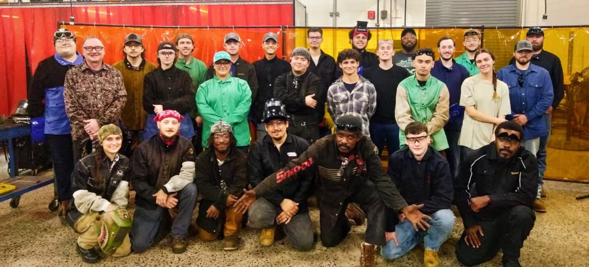 Adult Education Welding Students