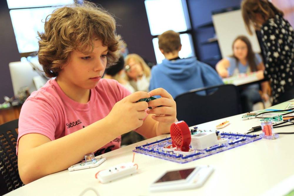 Kid working Electronics 