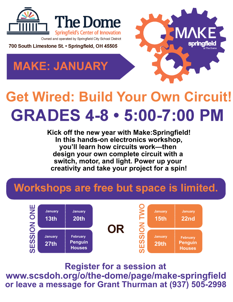 Join us in January for Make: Springfield | Get Wired