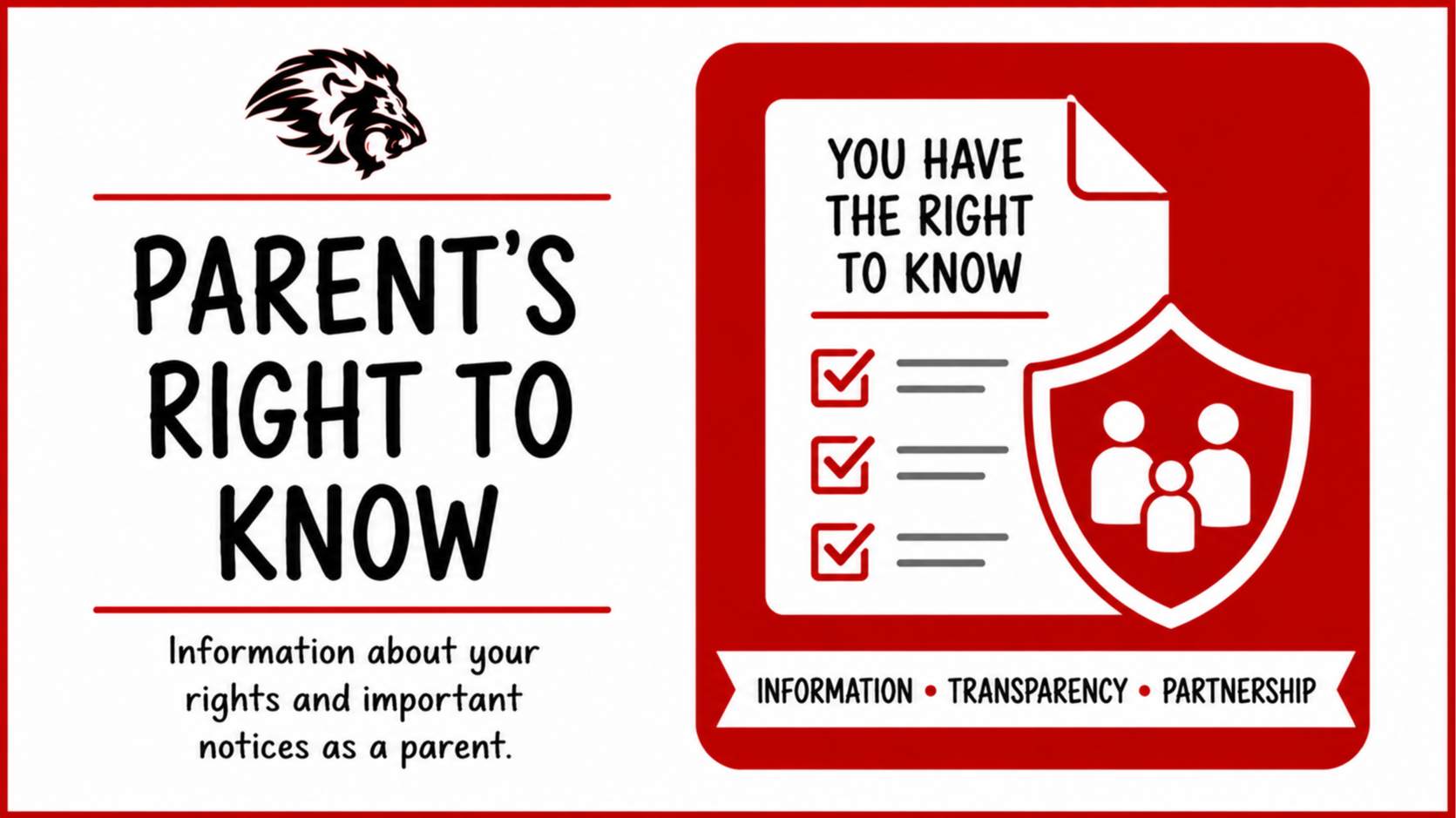 Parent's Right to know graphic