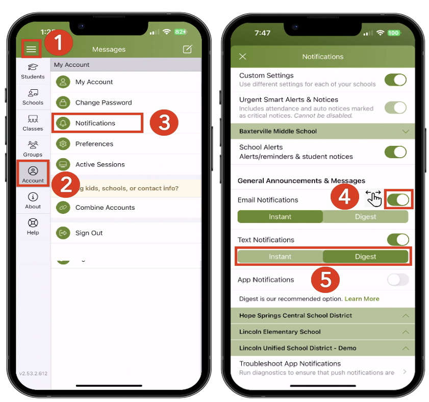 how to change notification settings