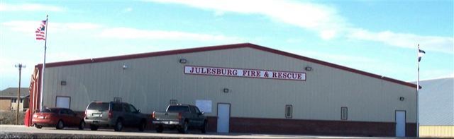 outside view of Julesburg Fire Hall building