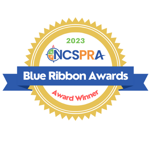 2023 NCSPRA Blue Ribbon Awards badge logo