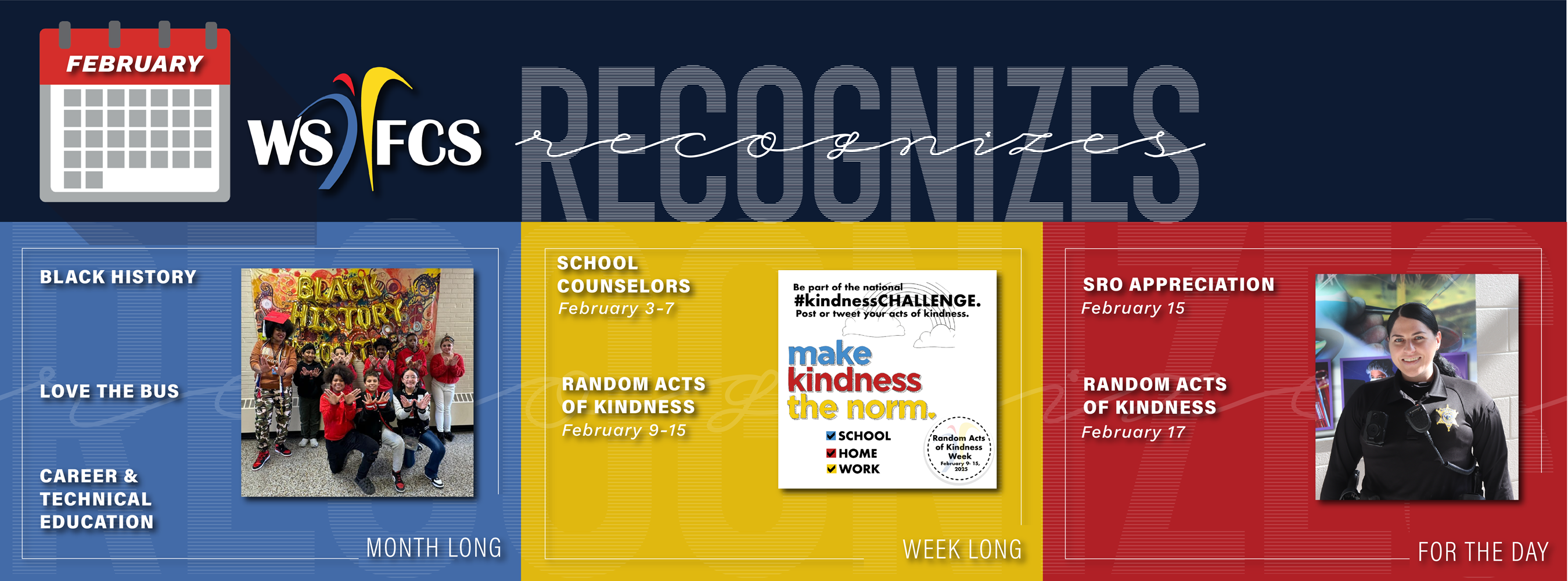 February recognitions graphic