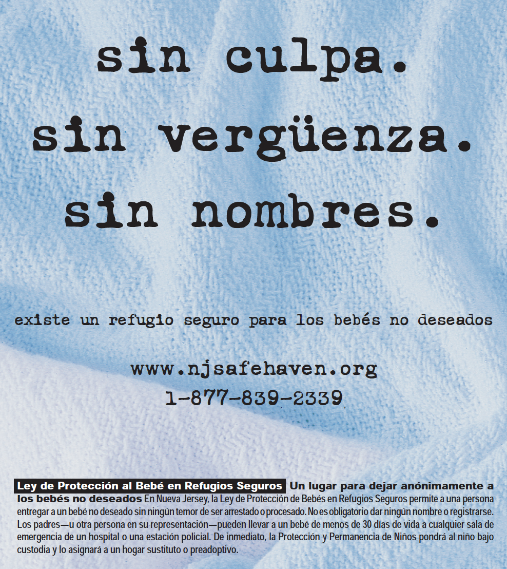 NJ Safe Haven Logo in Spanish
