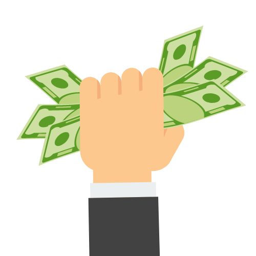 hand holding money