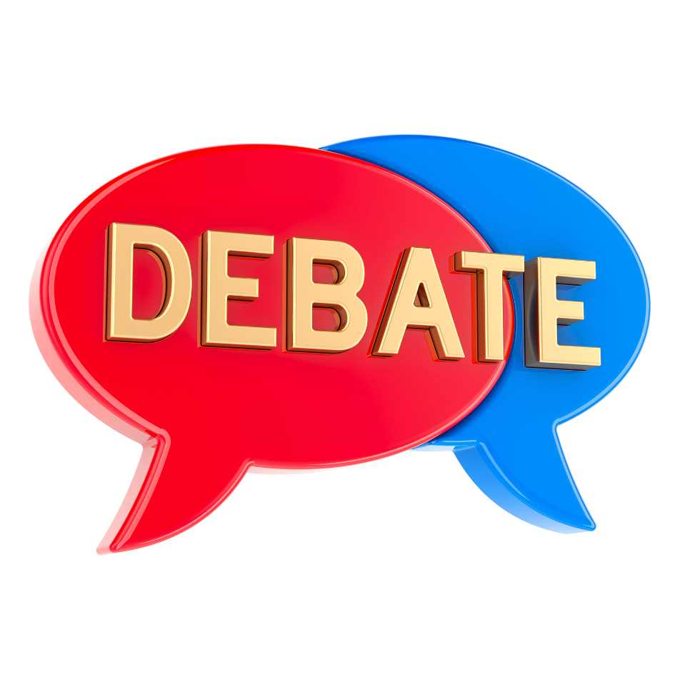 Debate Club with speech bubbles