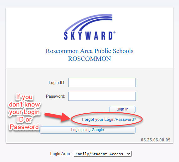 Click forgot username