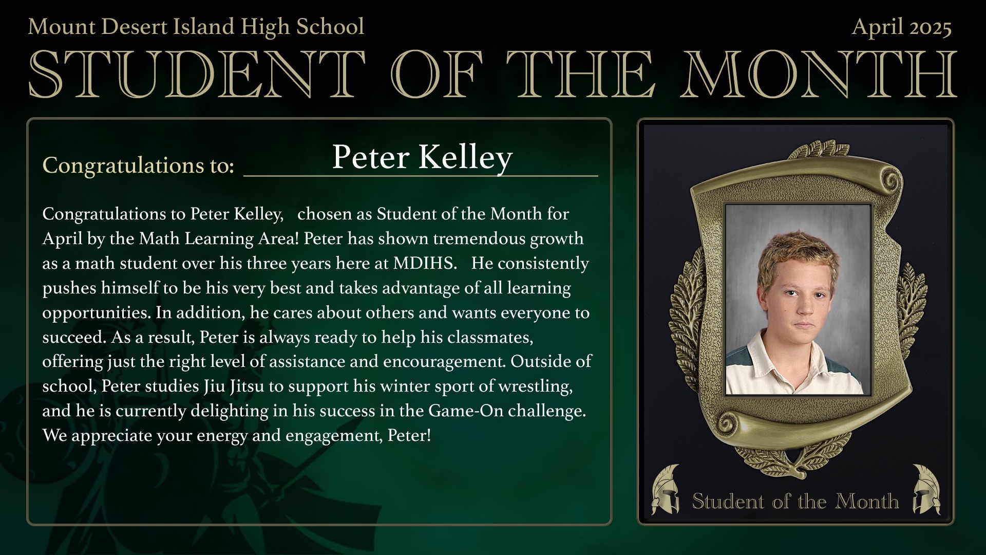 Student of the Month