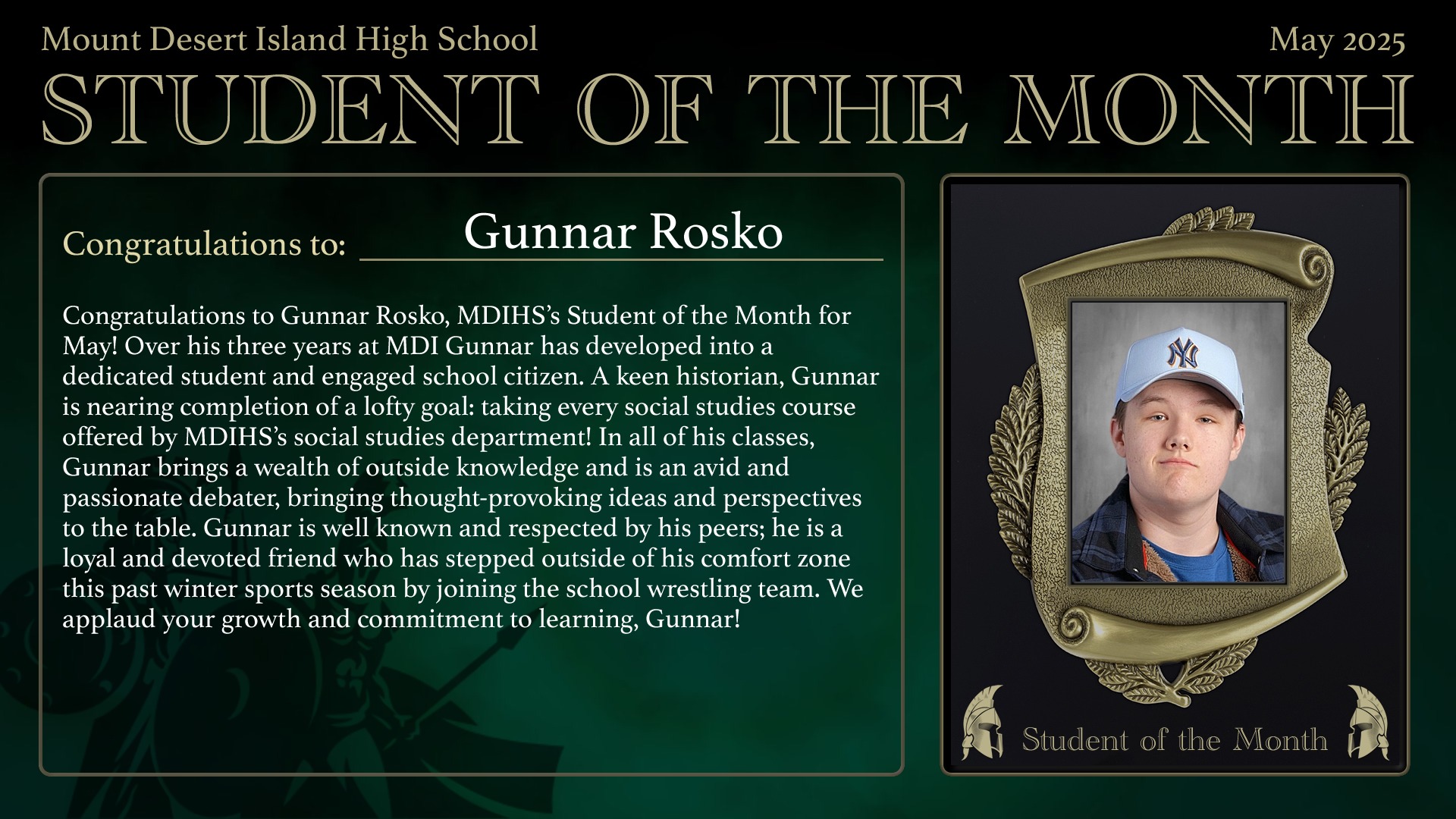 Student of the Month