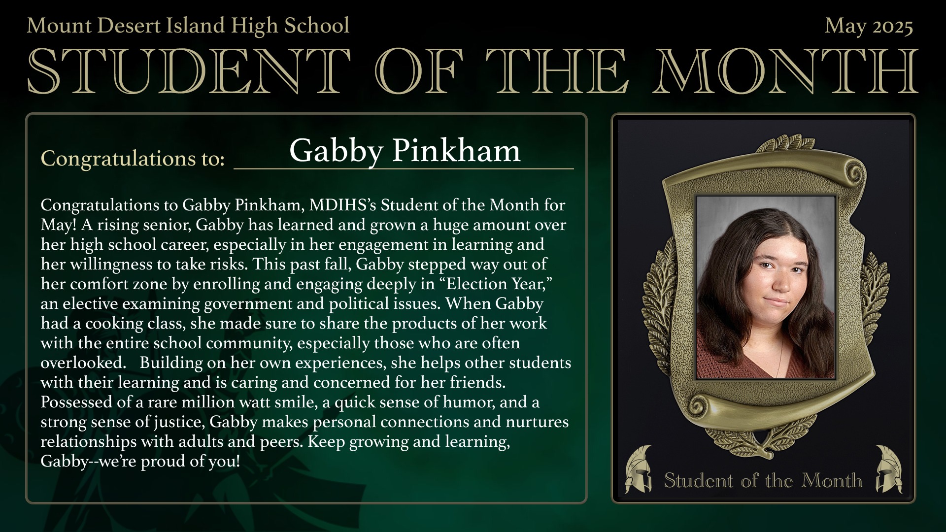 Student of the Month