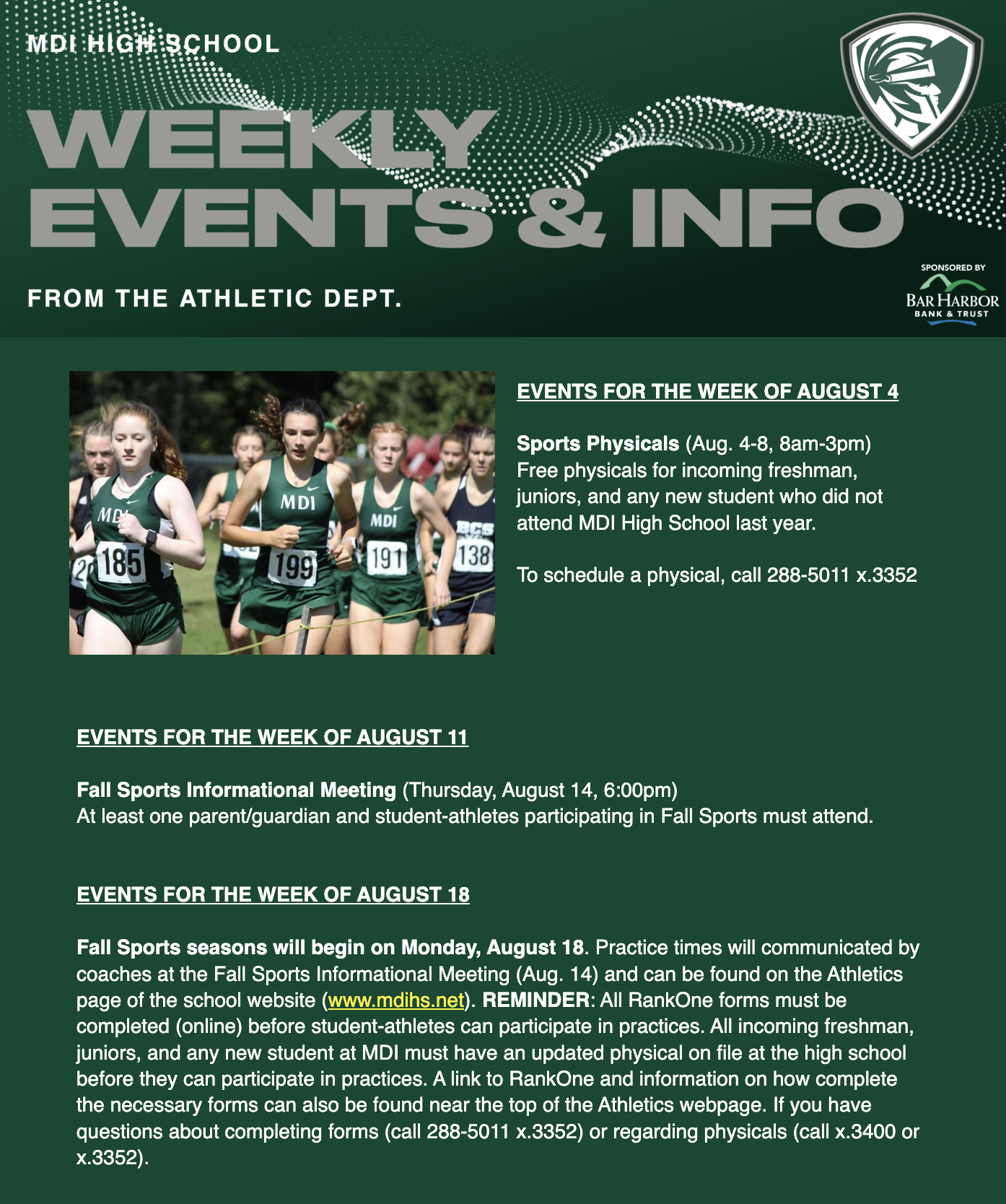 Weekly Events