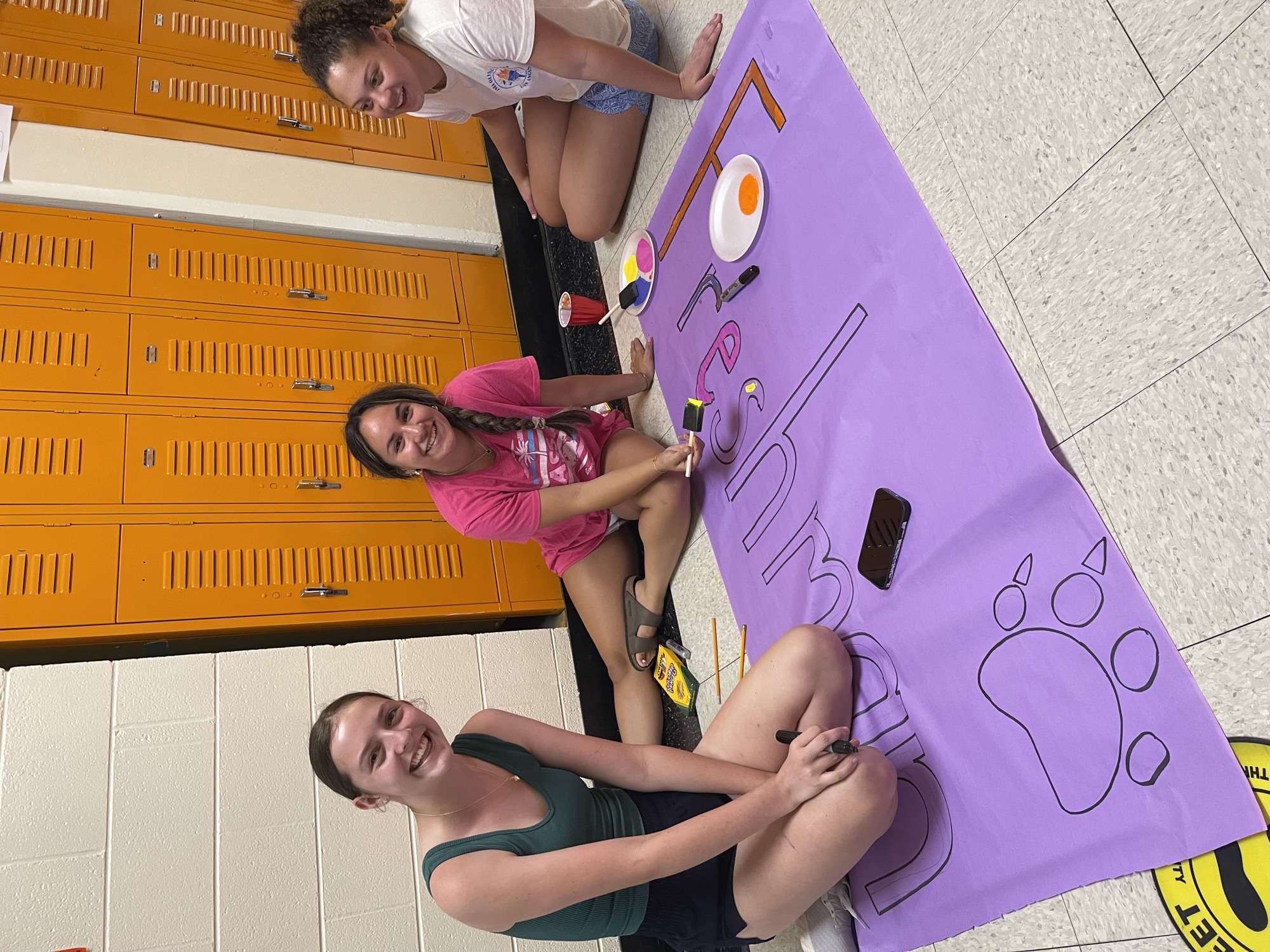 The Spirit Club decorates for the start of a new school year!